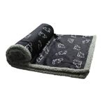PAWPOURRI Premium Ultra Soft & Warm Pet Blanket for Dogs & Cats | 100% Polyester Fleece | Lightweight, Cozy & Durable Throw Blanket | Black, (125x150 cm)