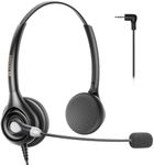 Phone Headset 2.5mm with Noise Canceling Mic & Mute Switch Ultra Comfort Telephone Headset for Panasonic AT&T Vtech Uniden Cisco Grandstream Polycom Cordless Office Phones