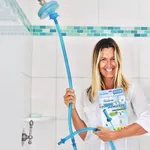 Rinseroo Shower Hose: Slip-On, No-Install Attachment for Shower Cleaning, Babies, and Hair, Detachable 6 Foot Shower Hose, Fits Showerheads/Sinks up to 4"