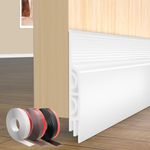 CUYSFEAD Draft Excluder for Doors,Self Adhesive Draught Excluder for Bottom of Door,Under Front Door Draft Excluder Sealing Strip,Door Draft Seal Stopper,Door Gap Draft Blocker (39 inch,White)