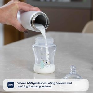 Nuby RapidCool Portable Baby Bottle Maker Twin Pack – Fast Formula Prep, White