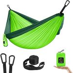 Grassman Kids Hammock-Small Camping hammocks, Portable Camping Gear for Child Indoor/Outdoor use, with Tree Straps & Carabiners Green