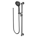 Moen 3670EPBL 5-Function Massaging Handshower with Toggle Pause, Includes 30-Inch Slide Bar and 69-Inch Hose, Matte Black