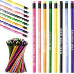 100 Pcs Inspirational Pencils Color Changing Mood Pencil Motivational Pencils with Motivational Sayings for Classroom, Colorful Pencils Mood Pencil HB Changing Pencil for Kids Classroom Student Reward
