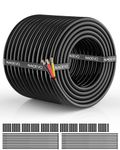 14 Gauge Wire 3 Conductor Electrical Wire, 14 AWG Wire Stranded PVC Cord, 12V Low Voltage/Tinned Copper/Flexible/14/3 Wire for Automotive Wire LED Strips Lamp Lighting Marine (100FT-30.48M)