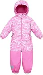 Owntop One Piece Snowsuit Kids, Waterproof Snow Suit Toddler, Girls Winter Jacket Hooded for Skiing Snowboarding (Pink, 110)