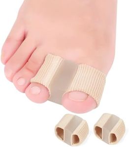 DYKOOK Gel Toe Separators Bunion Corrector with 2 Loops be Made of Elastic Fabric Material 2PCS Toe Corrector for Big Toe,Toe Spacers Suitable for Hallux valgus,Foot Pain,Corns (S)