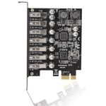 PCIE to USB 3.2 7 Port Expansion Card, PCI Express USB Add in Card, Internal USB 3.2 7 Port Front Expansion Card for Win XP Win 7 Win 8 Win 10 Win 11 Linux