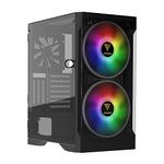 GAMDIAS APOLLO E2 Elite Gaming pc case, Mid-Tower ATX Case, Tempered Glass Panel, 3Dual Built-in 200mm ARGB Fans, Tool-Free Installation Window, Supports Motherboards up to ATX