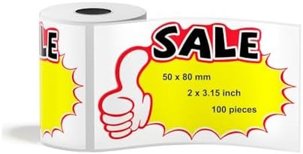 Phomemo Sale Price Tag 2''x 3.15''(50 x 80 mm) Compatible for M110/M220/M250, 100PCS Price Sticker Yard Sales, Flea Markets, County Fairs & Retail Use, Pricemarker Labels