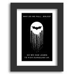 DmcreativityCraft Batman Quotes Poster with Frame DC Comics Posters for Wall Framed Wallpaper with 1 inch Black Frames for Living Room, Bedroom, Kids, Desk Decor (9 X 12 Inches)