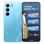 realme NARZO 90x 5G (Flash Blue 2026, 6GB+128GB) | 7000mAh + 60W Biggest Battery & Fastest Charging in the Segment* | 144Hz Bright Display | Sony 50MP AI Rear Camera | 400% Ultra Boom Speaker