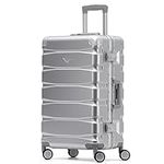 Flight Knight Premium Travel Suitcase - 8 Spinner Wheels - Built-in TSA Lock Lightweight Aluminium Frame, ABS Hard Shell Carry on Check in Luggage Highly Durable - Approved for Over 100 Airlines