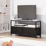 IDEALHOUSE Dresser TV Stand, Entertainment Center with Storage, 50 Inch TV Stand for Bedroom Small TV Stand Dresser with Drawers and Shelves, TV & Media Console Table Furniture for Living Room, Black