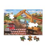 Melissa and Doug Construction Vehicles Jigsaw Floor Puzzle Beautiful Original Artwork, Sturdy Cardboard Pieces, 48 Pieces