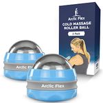 Arctic Flex Cold Massage Ball Roller (2-Pack) - Mini Cryo Massager Hand Ice Ball - Sore Muscle Cold Therapy - Deep Tissue Depuffer Pain Relief - Jaw Eye Ice Depuffing Tool for Migraine, Injury, Foot