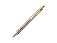 Parker IM Gold Plated Trim Premium Ballpoint Pen with Medium Nib, Gift Boxed - Brushed Metal