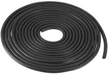 uxcell Foam Rubber Seal Weather Strip 3mm Diameter 5 Meters Long Black