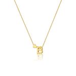 JECOMY Dainty Initial Necklaces for Women 14K Gold Plated Heart Letter Necklace Personalized Initial Heart Pendant Necklace B Necklace Tiny Letter Name Necklaces Gift for Girls