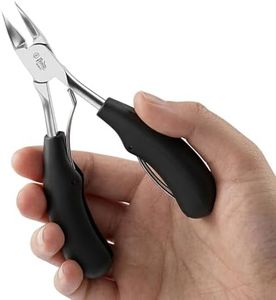 Beauté Secrets Toe Nail Clipper for Ingrown or Thick Toenails, Heavy Duty Toenail Trimmer Nail Clipper Pedicure Tool with Long Handle and Soft Grip for Seniors Black