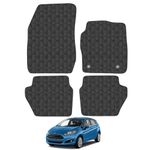 Car Mats for Ford Fiesta MK7 2011-2017 Tailored Fit Rubber Floor Mat Set Accessory Black Custom Fitted 4 Pieces with Clips - Anti-Slip Backing, Heavy Duty & Waterproof…