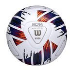 WILSON NCAA Vivido Match Soccer Ball - Size 5, White/Orange/Purple