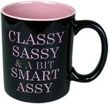 Funny Guy Mugs Classy Sassy and A Bit Smart Assy Ceramic Coffee Mug - 11oz - Ideal Funny Coffee Mug for Women and Men - Hilarious Novelty Coffee Cup with Witty Sayings