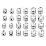 Street27® 12 Pairs Magnetic Stud Earrings Set | Unisex Round Crystal Earstuds in 4mm, 6mm & 7mm | Non-Pierced Fashion Earrings for Men & Women