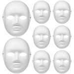 SEWACC 24 PCS Blank Paper Mache Masks to Decorate White Opera Mask for Carnival Masquerade Party Theatre Halloween