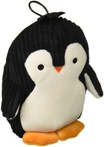 TrustyPup Strong 'N Silent Penguin Silent Squeak Plush Dog Toy, Chew Guard Technology - Black/White, Medium