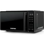 Chefman 20L Countertop Microwave Oven, 10 Power Levels 700W, 3 Cooking Presets with One-Touch Express Cook, Child Safety Lock, & Mute Button - Black