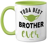 Stuff4 Yoda Best Mug - Brother Gifts from Brother Sister, 11oz Ceramic Dishwasher Safe Coffee Mugs - Perfect for Birthday, Christmas Day, Secret Santa, Borther Birthday Gifts, Cup - Made in The UK