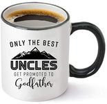 Only The Best Uncles Get Promoted to Godfather, Godfather Gift, Godfather Coffee Mug, Godfather, New Godfather, Godparent Gift Tea Mug Winter Mug 11 oz Coffee Mug