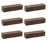 NJ Natural Wood Card Holders Wood Place Card Holders length 12.5 cm, Premium Table Number Holders, Table Place Cards,Wedding Party Table Name, Photo holder, Surprise Card Holder 12x3x2.5 cm: 06 Pcs