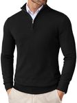 COOFANDY Mens Slim Fit Quarter Zip 