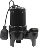 GarveeTech 1.34HP Sewage/Effluent Grinder Pump, Cast Iron Submersible Water Sump Pump, Stainless Steel Sump Pump With Float Switch, Heavy Duty Sump Pump for Sump Basin, Basement, Residential Sewage