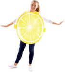 Citrus Slice Food Costume | Slip On Halloween Costume for Women and Men| One Size Fits All | Lemon Slice Costume