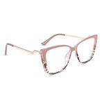 Voyage Brown Cateye Full Rim Eyeglasses for Women (TR5046MG4013 | Brown Frame | Clear Lens)