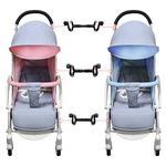 Baby Stroller Connector,Twin Stroller Connectors,Detachable Double Cart Connector, Lightweight Doblue Pram Adapter (Black)