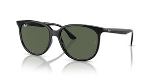 Ray-Ban Women's Rb4378 Sunglasses, Black/Dark Green, 54 mm
