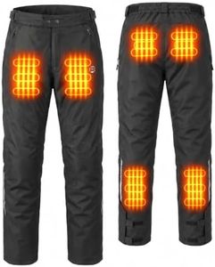 KEMIMOTO Heated Motorcycle Pants for Men, Heats up in Just 10 Seconds Black