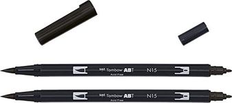 Tombow Abt Dual Brush Pen N15 Black Pack of 2