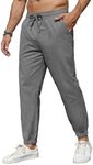 COOFANDY Men's Casual Chino Joggers Pants Cotton Twill Tapered Outdoor Hiking Pants with Pockets