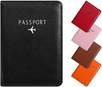 Passport Covers,RFID Blocking Passport Travel Book Holder Cover Case,H HOME-MART PU Leather Document Organizer Protector,for Credit & ID Cards, Boarding Passes,Black