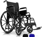 Vive Mobility Foldable Wheelchair for Adults - Portable Wheel Chair for Seniors - Folding Chair w/Wheels for Travel, All Terrain - Elderly & Disabled & Supports up to 250 lbs - Compact & Collapsible