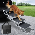 DGSL Dog Ramp for Car, 4-Step Foldi