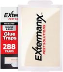 Extermanix Mice Traps – 288 Glue Traps for Mice – Safe for Children & Pets – Strong Adhesive for Pests, Insects & Snakes – Glue Mouse Traps Indoor for Home – Simple to Use & Clean – Mouse Trap