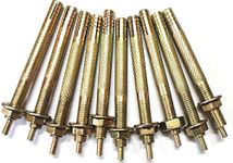 Easy Set Zinc Plated Pin Drive Expansion Bolts-Hammer Strike Pin Anchor Fasteners Size (8mm X 100mm), (10)