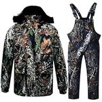 Hunting Camo Clothes for Men,Insulated Hunting Jacket & Camo Bibs (as1, alpha, x_l, regular, regular)