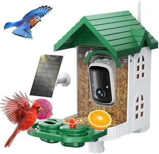 SV3C Bird Feeder with Camera Solar Powered, Smart Camera Bird Feeder with AI Identify BirdSpecies, Instant Alerts, 2K HD Video, Various DIY Addons, 2.4G WiFi, Gift for Mom Dad and Birdlover (Green)